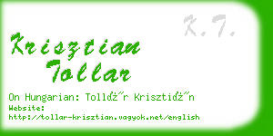 krisztian tollar business card